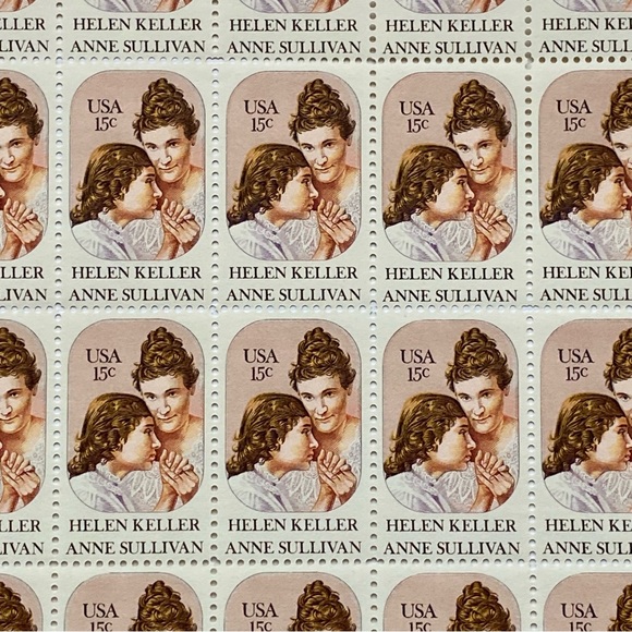 Helen Keller Stamps 15 CENT Full Sheet Pane MNH US Scott 1824 Unhinged MNH - Picture 7 of 12